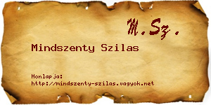 Mindszenty Szilas névjegykártya
